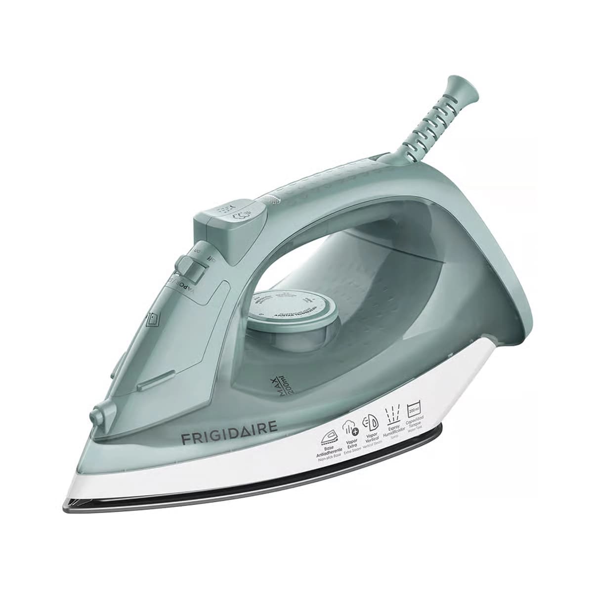 Plancha de Ropa Frigidaire/ Antiadherente/ de Vapor/ Verde