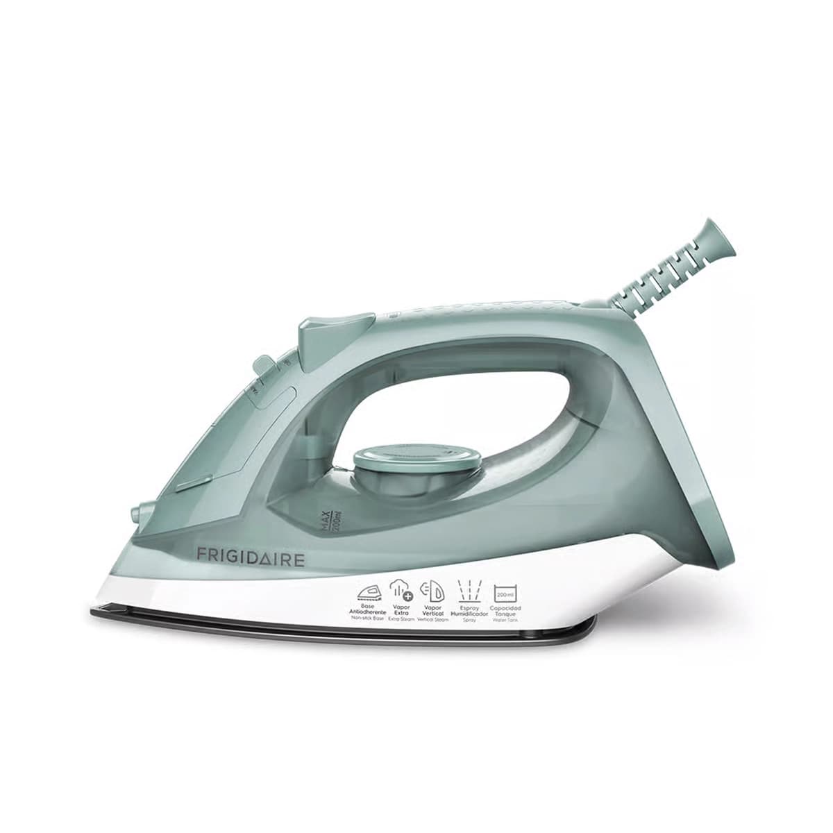 Plancha de Ropa Frigidaire/ Antiadherente/ de Vapor/ Verde