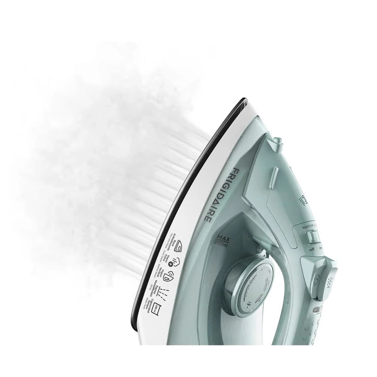 Plancha de Ropa Frigidaire/ Antiadherente/ de Vapor/ Verde