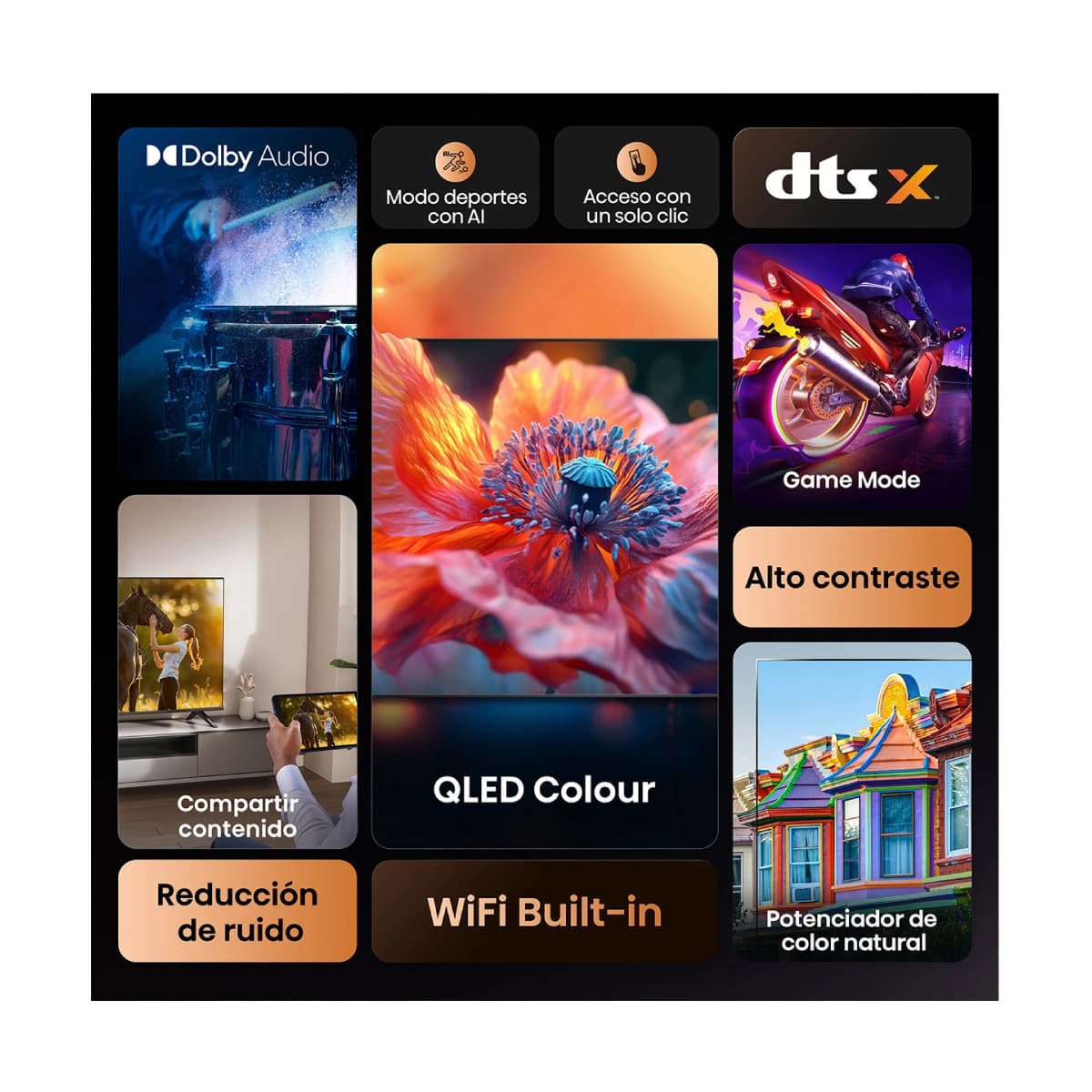 Smart TV 40" QLED VIDAA HD/ HIS-40Q4SV