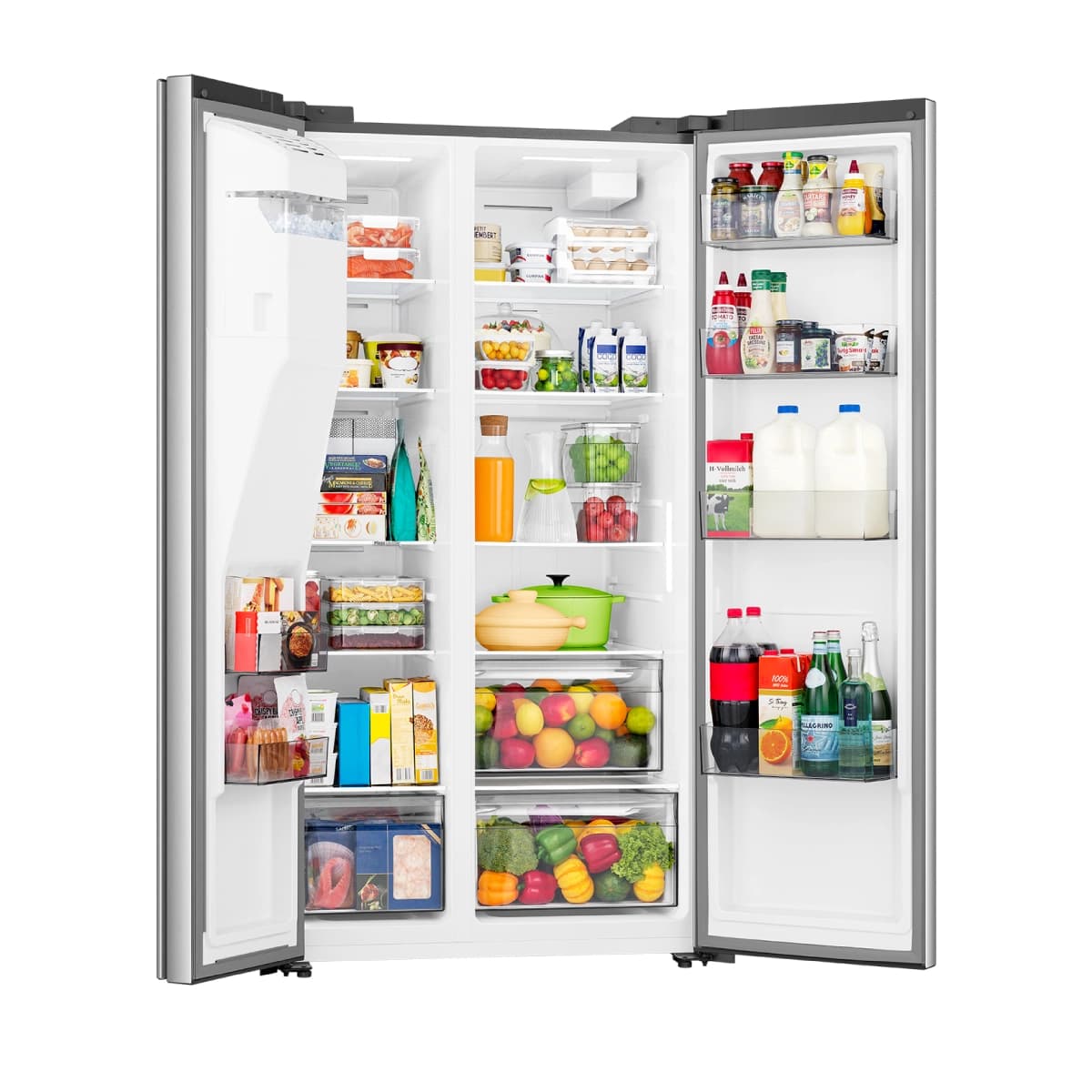 Refrigeradora Hisense/ Side by Side/ 29'/ HRS290P5FSE/ Pure Flat Series/ Durable Inverter/ Gris