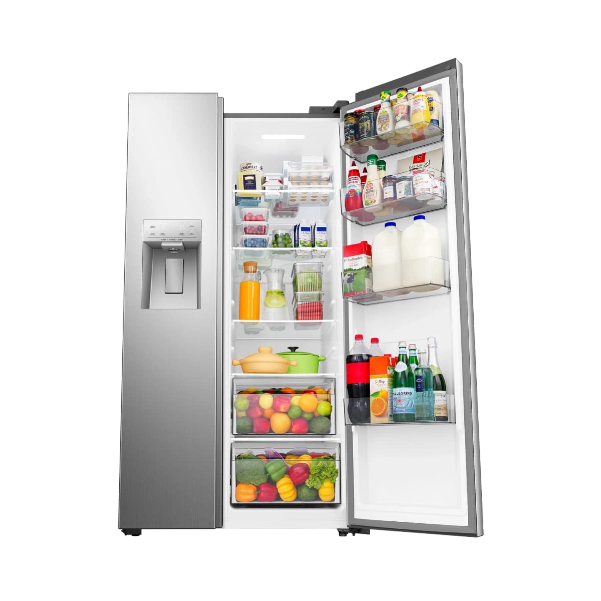 Refrigeradora Hisense/ Side by Side/ 29'/ HRS290P5FSE/ Pure Flat Series/ Durable Inverter/ Gris