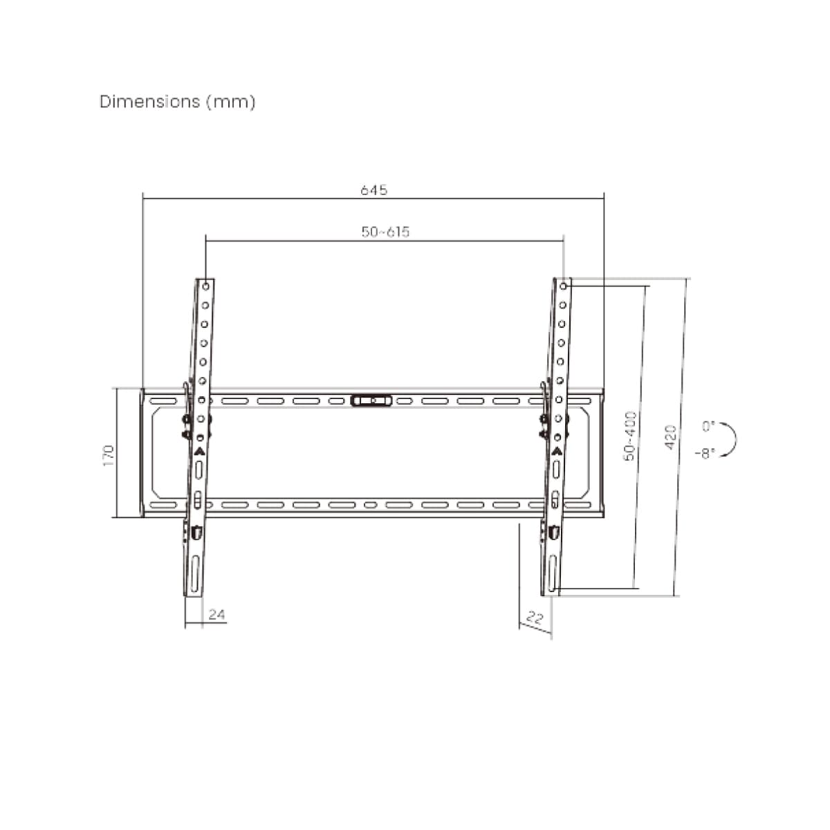 Soporte de TV Lumi/ Para 37"-86"/ Fijo/ Negro