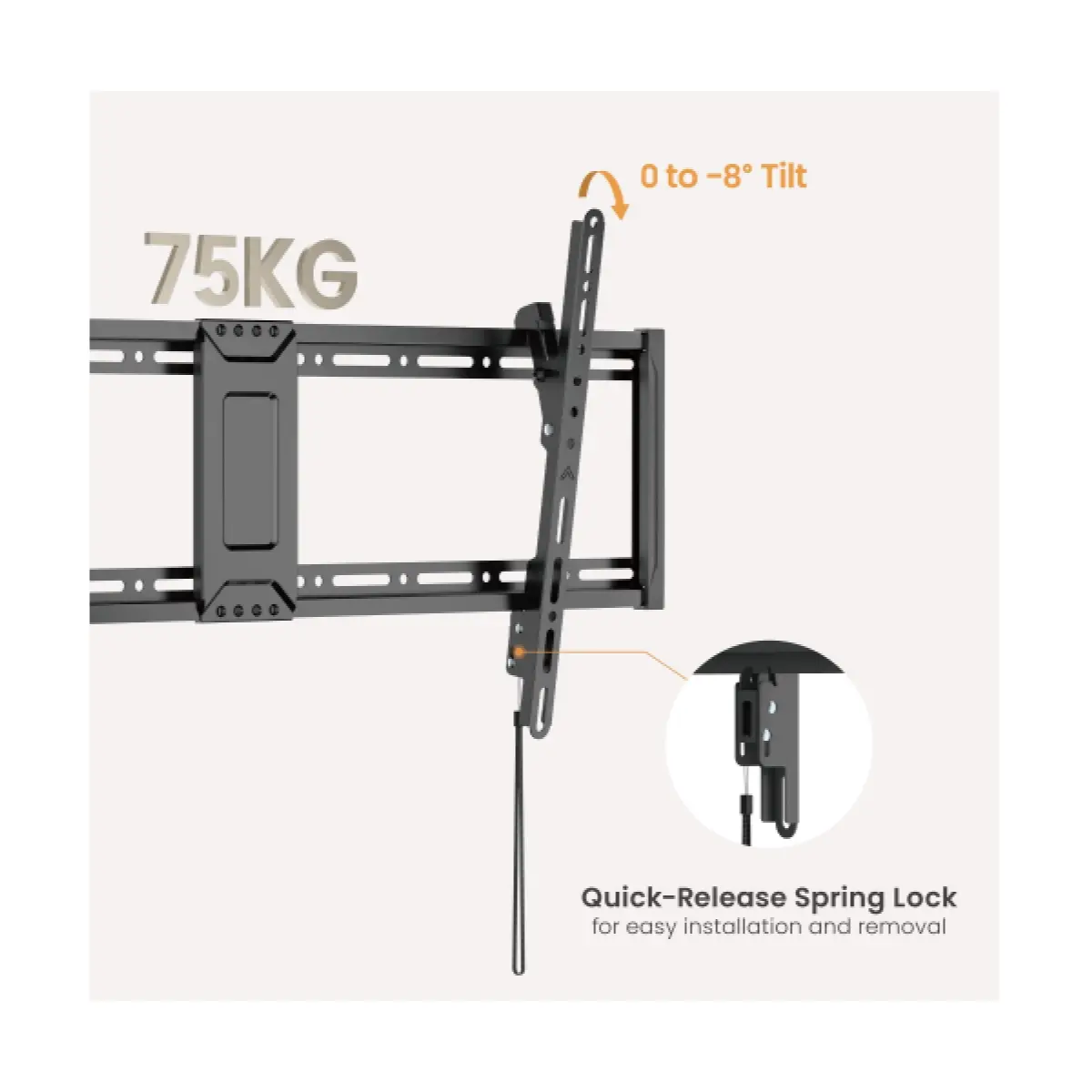 Soporte de TV Lumi/ Para 43"-95"/ Con Inclinación/ Negro