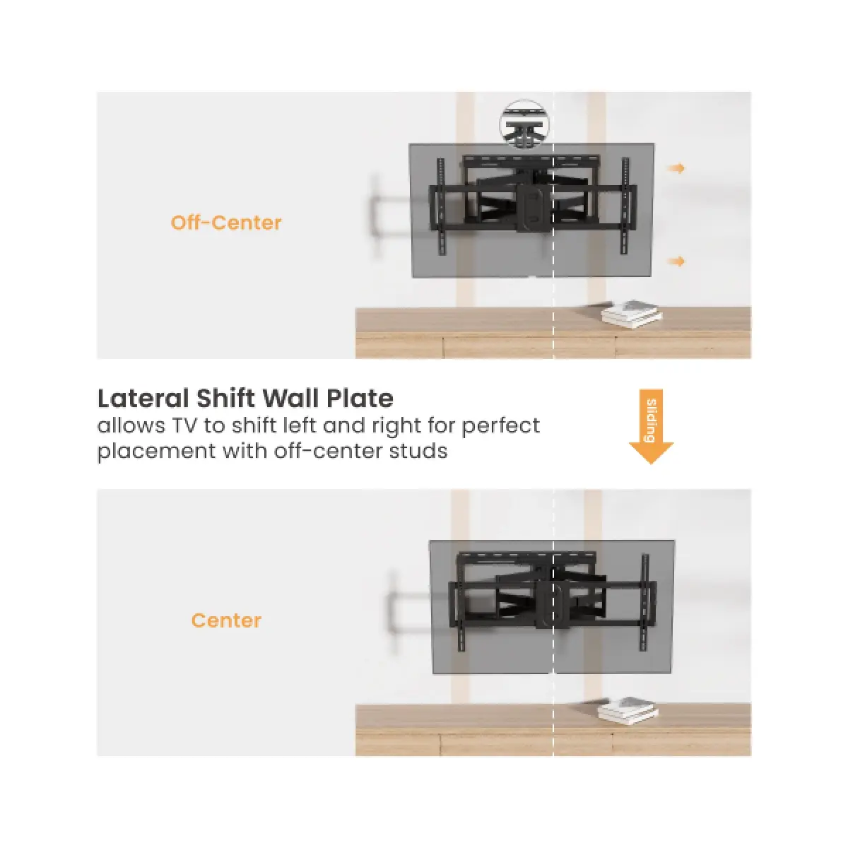 Soporte de TV Lumi/ Para 43"- 100"/ Con Brazo/ Negro