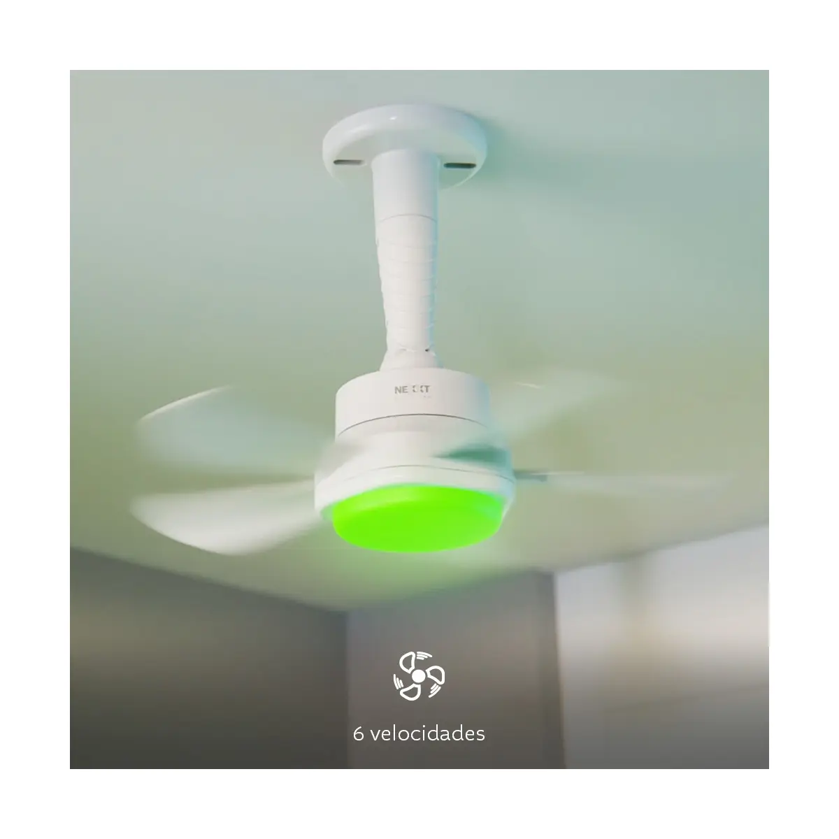 Ventilator de Techo Inteligente Nexxt/ Foco RGB/ Wi-Fi/ Blanco