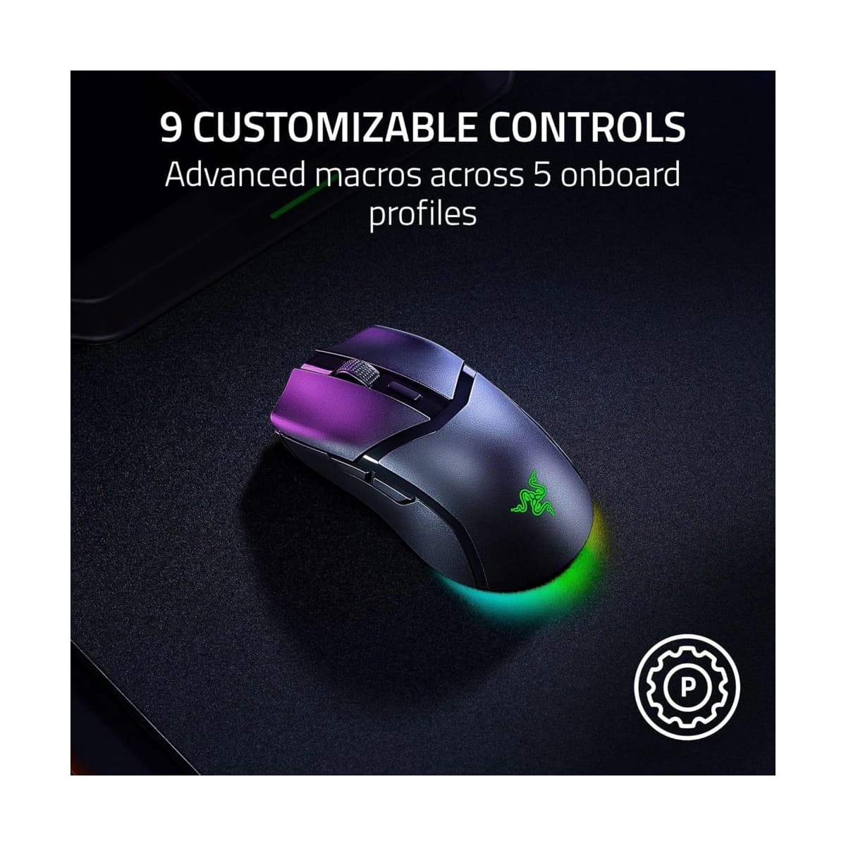 Mouse Gaming Razer/ Cobra HyperSpeed/ Inalámbrico/ Negro