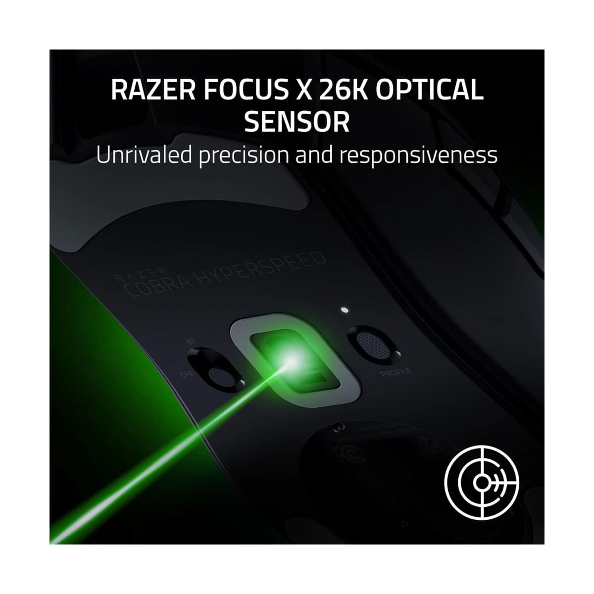 Mouse Gaming Razer/ Cobra HyperSpeed/ Inalámbrico/ Negro