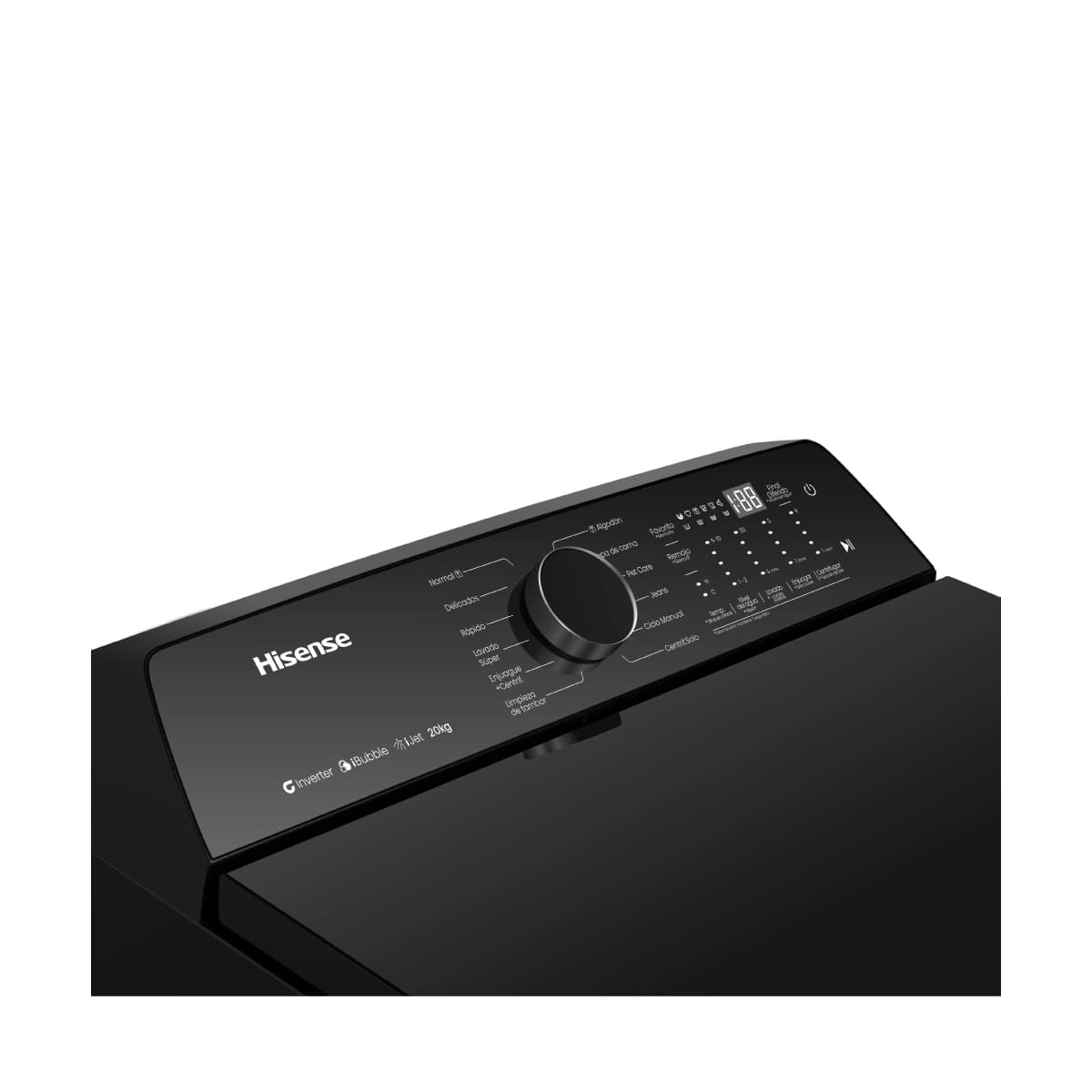 Lavadora Hisense/ Carga Superior/ 22 Kg/ Impeller/ Negra