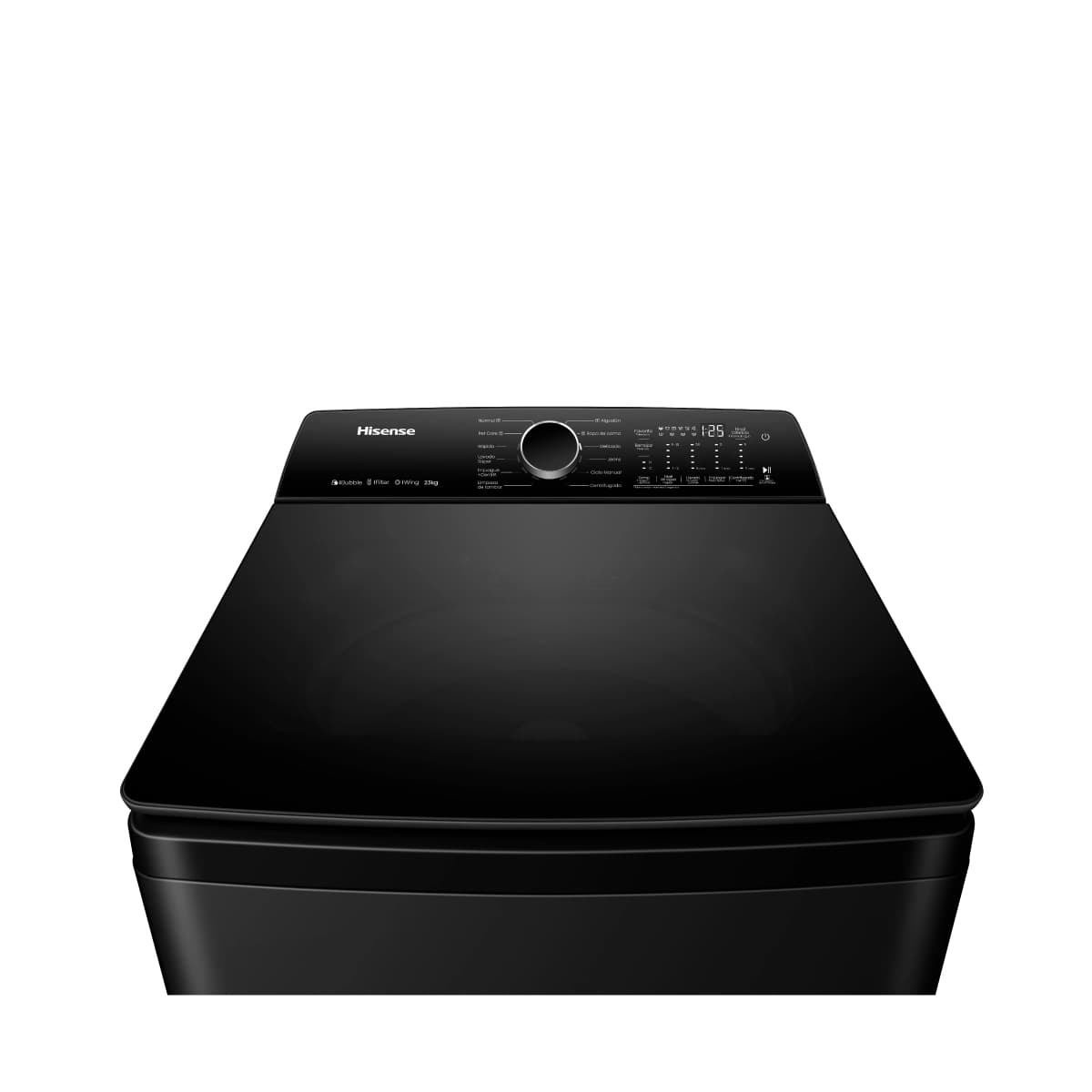 Lavadora Hisense/ Carga Superior/ 23 Kg/ Con Agitador/ Negra
