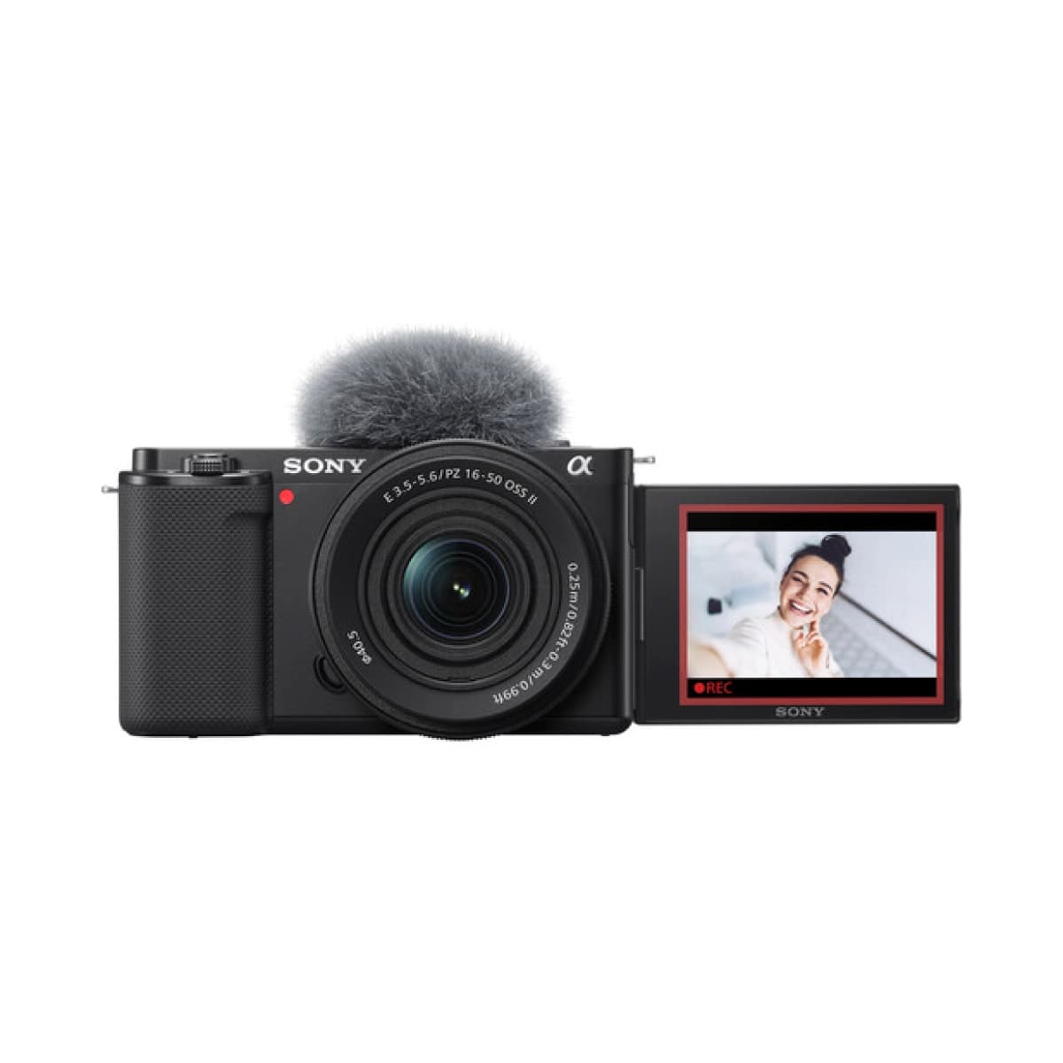 Cámara Sony/ ZV-E10/ Para Videoblogs/ Mirrorless Camara/ 6-50mm f/3.5-5.6 II Lens/ Negra